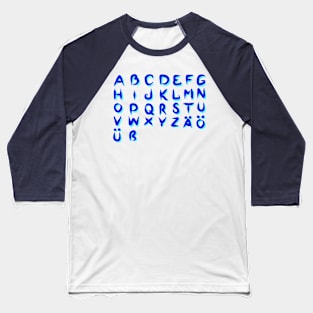 German alphabet. Back to school soon. Letters for children. Study. Baseball T-Shirt